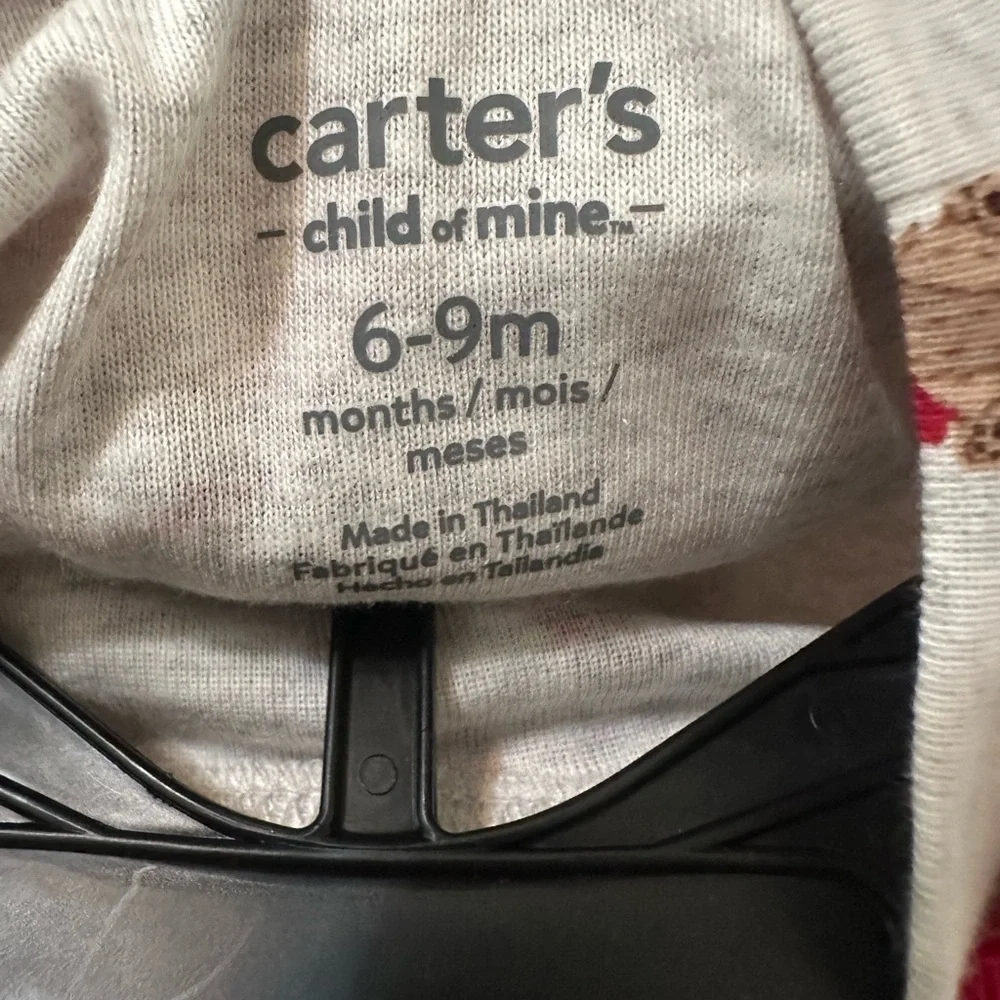 Carter's Vibrant Red Boys Overalls Set 2 Piece 6-9 Months